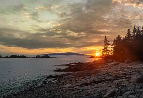 schoodic Schoodic Point is in the Schoodic Peninsula located in the state of Maine a few miles from Bar Harbor, Maine. It is part of Acadia National Park
